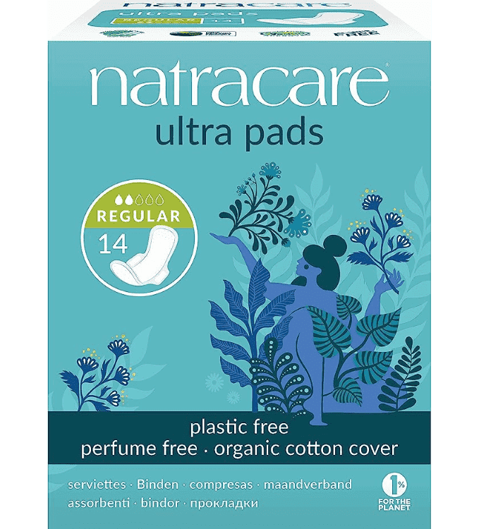 Ультратонкие прокладки с крылышками Natracare Ultra Normal 2 капли 14шт